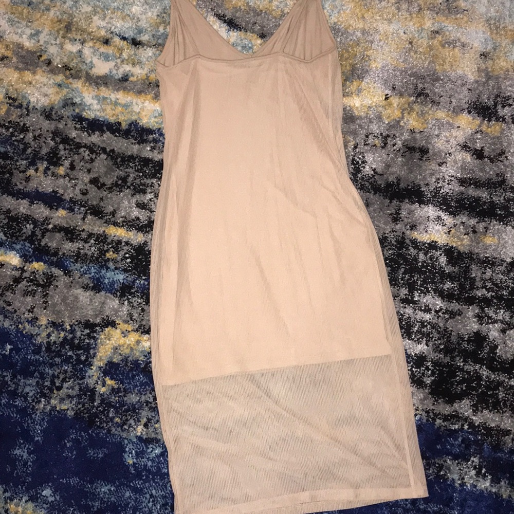 Mini Dress With Mesh Bottom - Picture 2 of 3